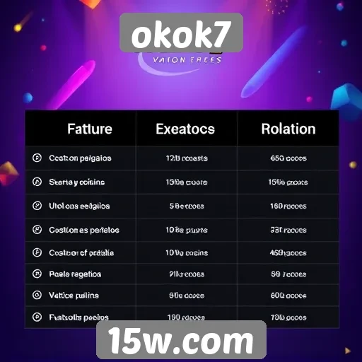 Comparativo entre okok7 e outros sites de jogos