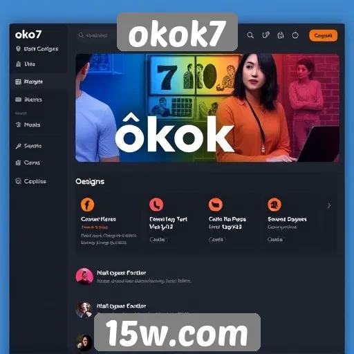 análise da interface do usuário do site okok7